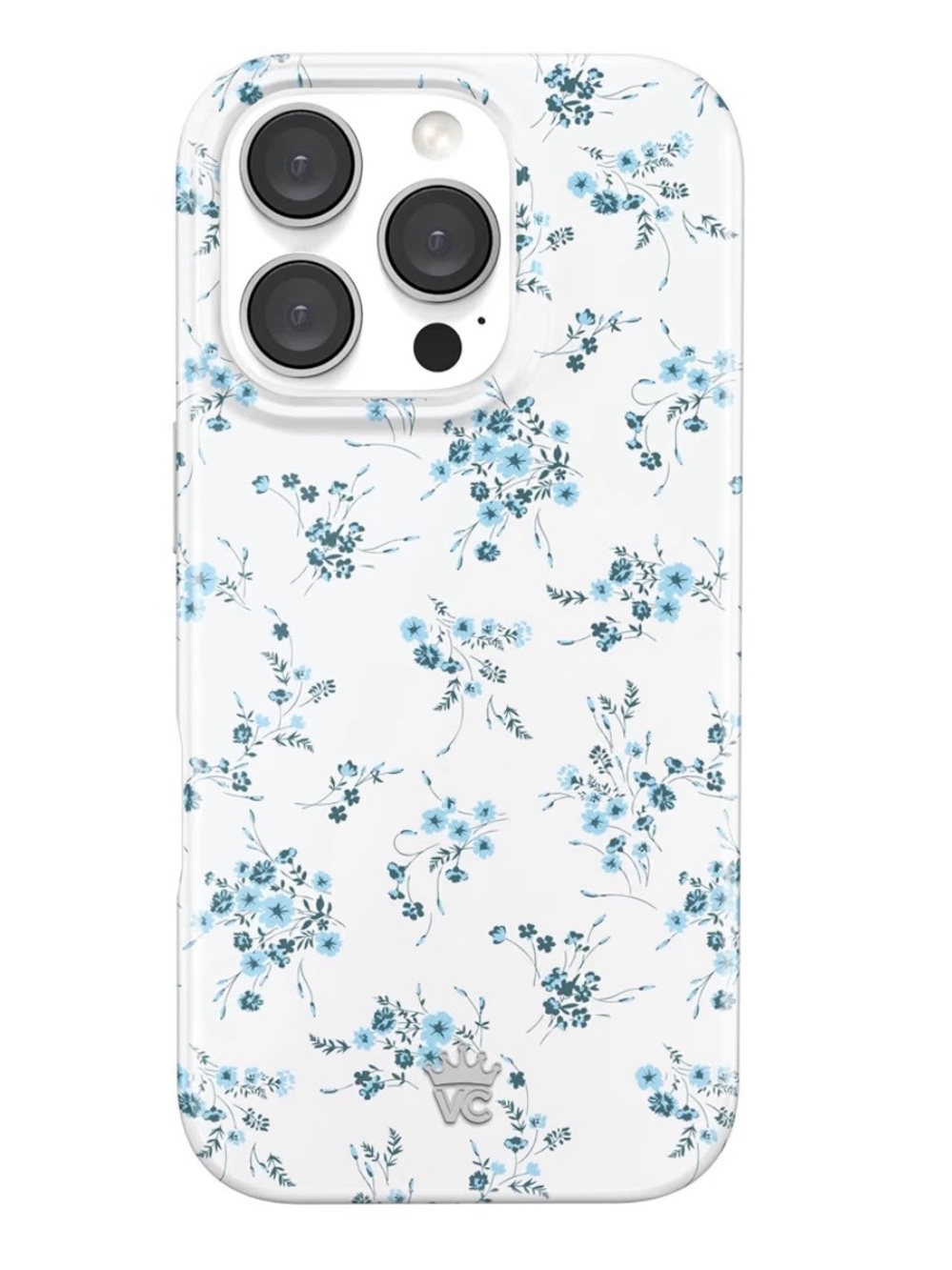 VELVET CAVIAR French Blue Floral Print Phone Case